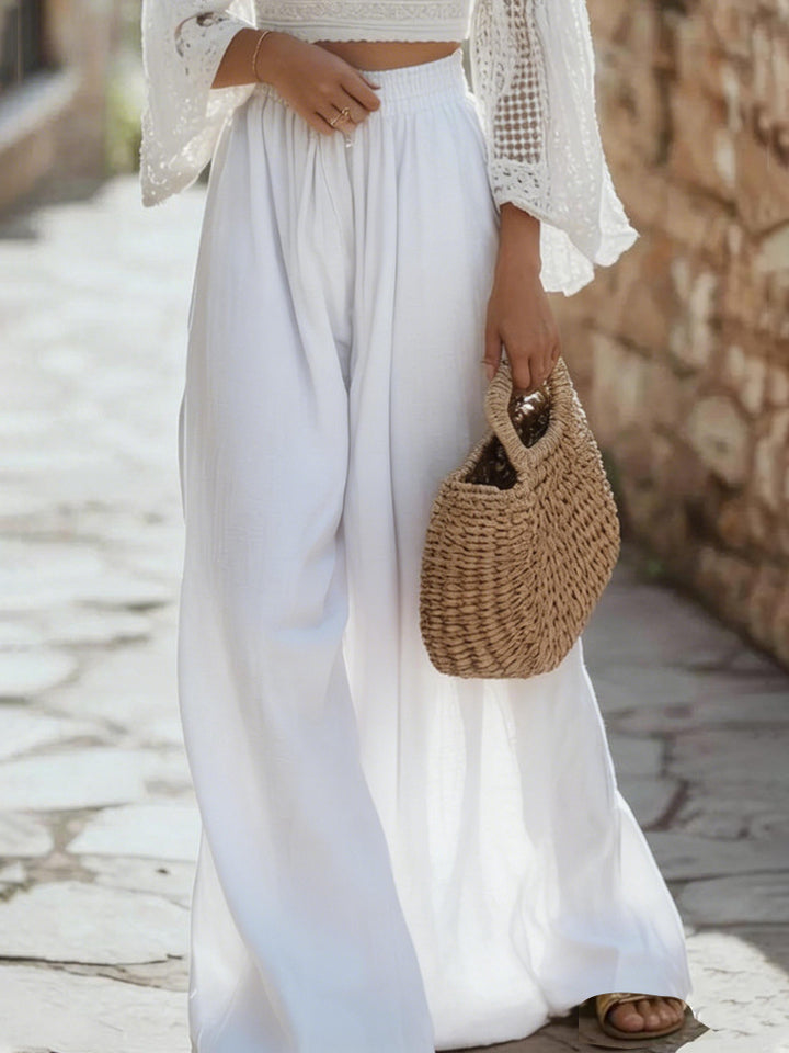 Women wide linen pants Mune Fashion