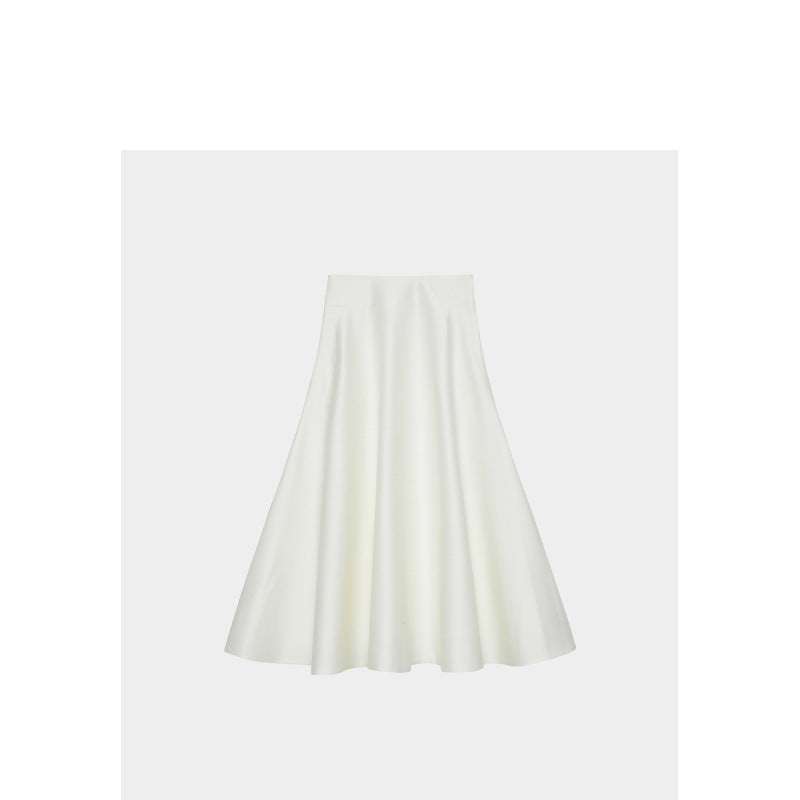 Women Elegant and Flowing Midi Skirt Mune Fashion