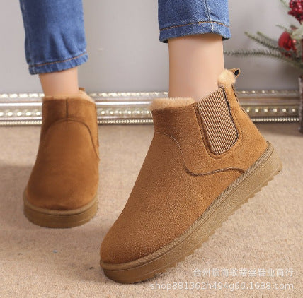 Women's Insulated Chelsea Winter Booties with Elastic Insert and Teddy Fur Lining Mune Fashion