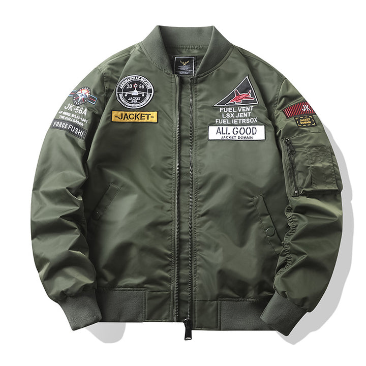 Men's Stylish Bomber Jacket with Unique Patches Mune Fashion