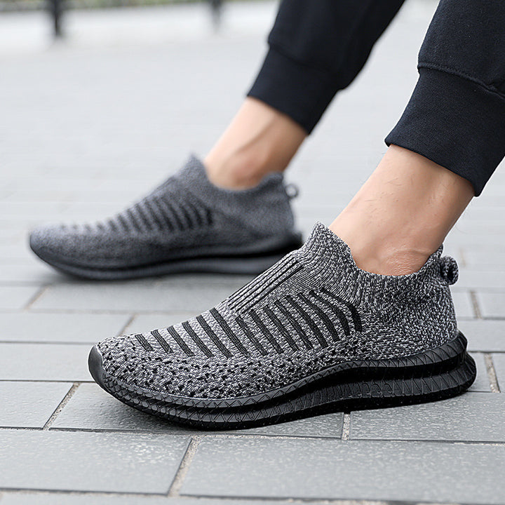 Unisex nan Slip-on knitted trainers with shape-retaining sock shaft, responsive lightweight sole and slip-resistant profile edge Mune Fashion