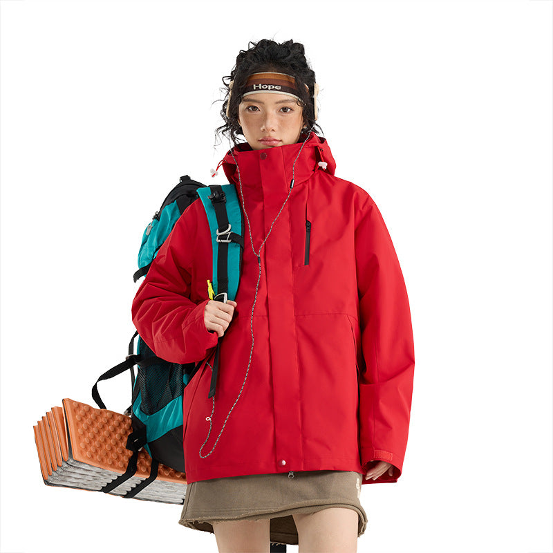 Women's Lightweight Waterproof Parka Hoodie Jacket with Sealed Seams and Drawstring Mune Fashion