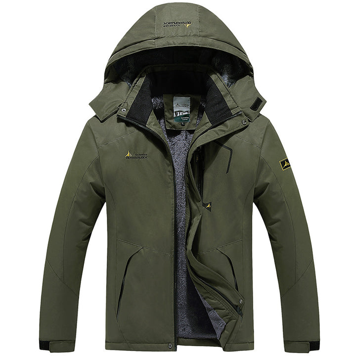 Men's Modular Thermal Outdoor Jacket with Teddy Fleece and Removable Hood Mune Fashion