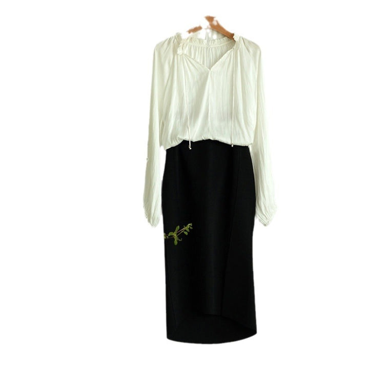 Women's Elegant Midi Skirt with High Slit Mune Fashion