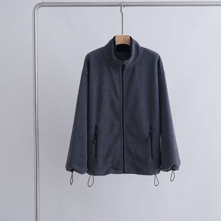 Women's Sporty Fleece Jacket with High Collar Mune Fashion