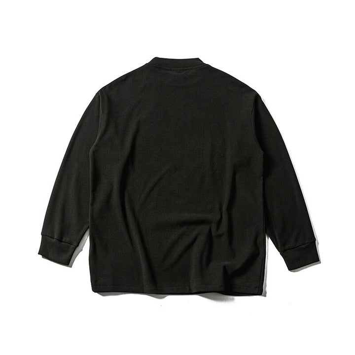 Unisex Oversize-Longsleeve Shirt with Mockneck made of Cotton Blend Mune Fashion