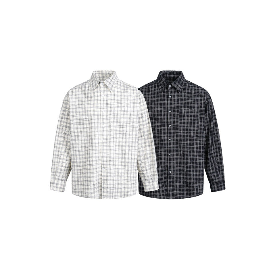 Women's Oversized Shirt made of Linen-Cotton Mix with fine checked pattern Mune Fashion