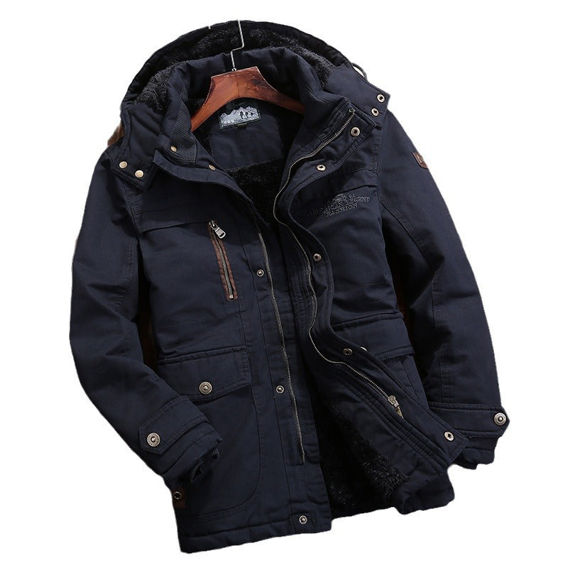 Men's Weatherproof Fleece Jacket with Removable Hood Mune Fashion