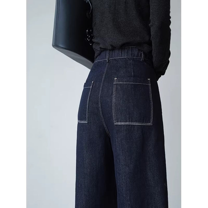 Ladies Wide Jeans with High Waist Mune Fashion