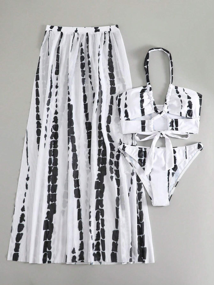 Women's bikini set with elegant maxi skirt and feminine top Mune Fashion