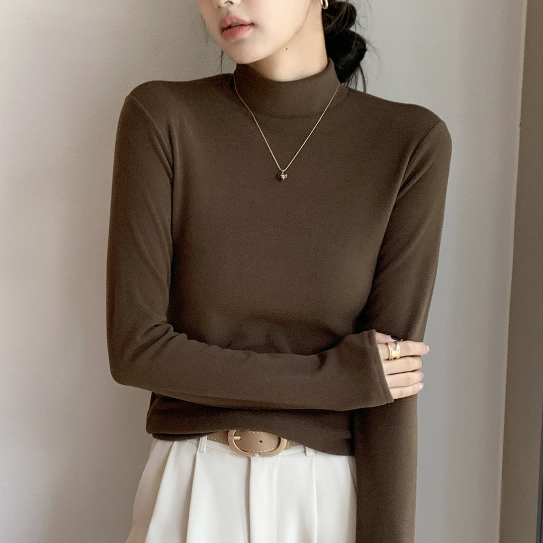 Women's long sleeve shirt with high collar Mune Fashion 1787619958