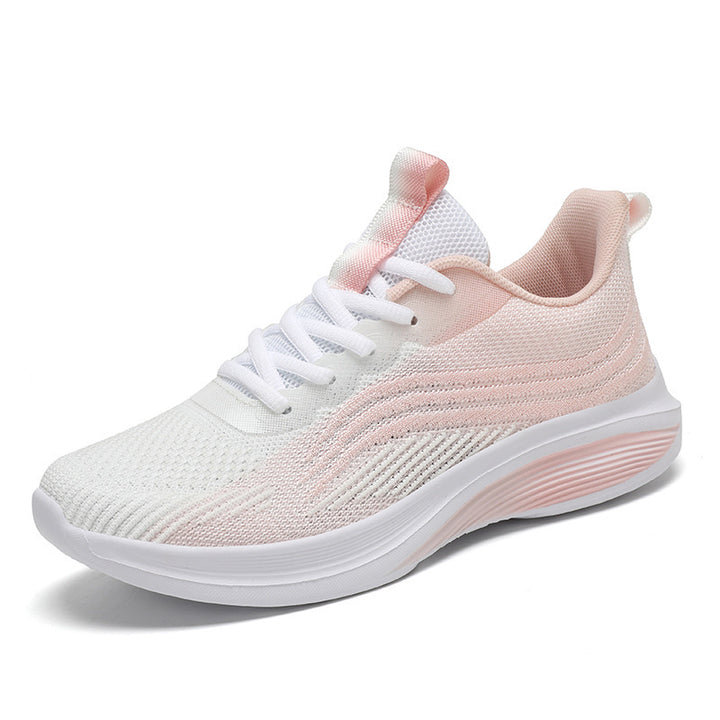 Women's ergonomic everyday sneaker with breathable knitted upper, shaped rolling sole, and heel cushioning Mune Fashion