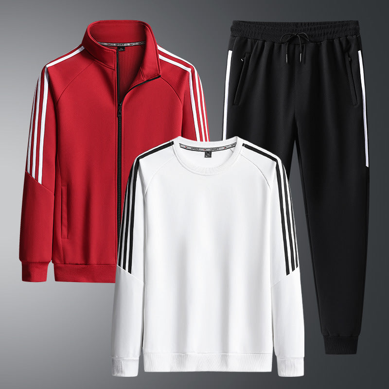 Men's tracksuit with zipper and elastic waistband