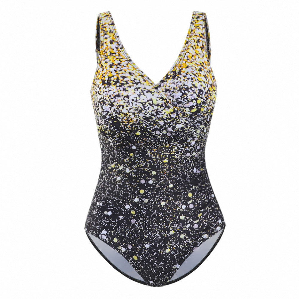 Women's Elegant One-Piece Swimsuit with Wrap Look Mune Fashion