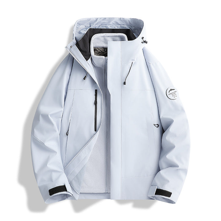 Men's Breathable, Waterproof Softshell Jacket with Fleece Lining and Hood Mune Fashion
