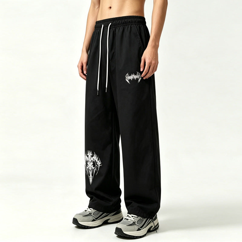 Men's sporty casual pants with graphic print Mune Fashion