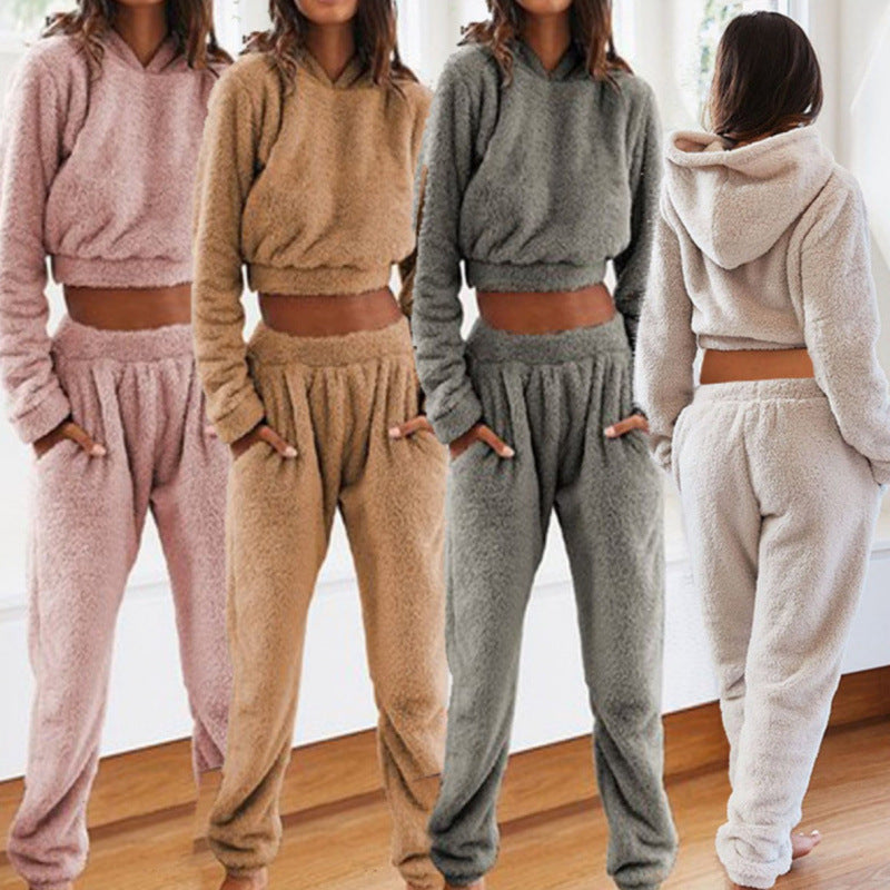 Women's Cozy Lounge Set Made Of Soft Fleece Mune