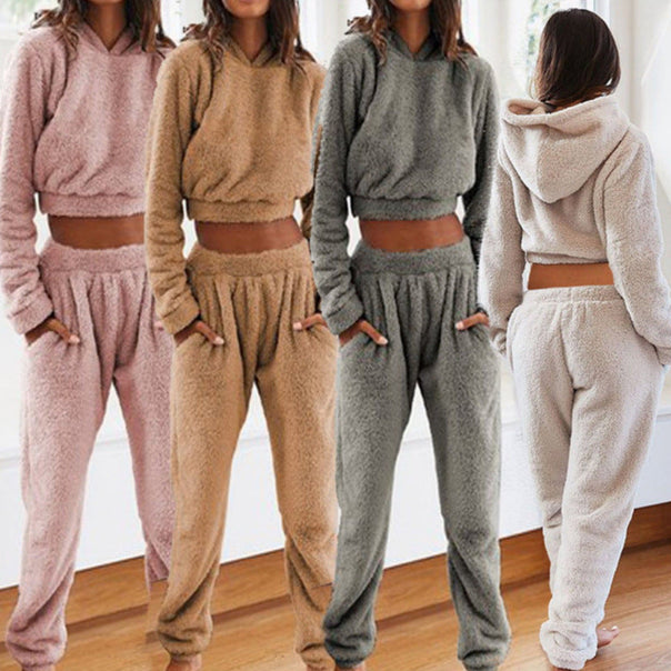 Women's Cozy Lounge Set Made Of Soft Fleece Mune
