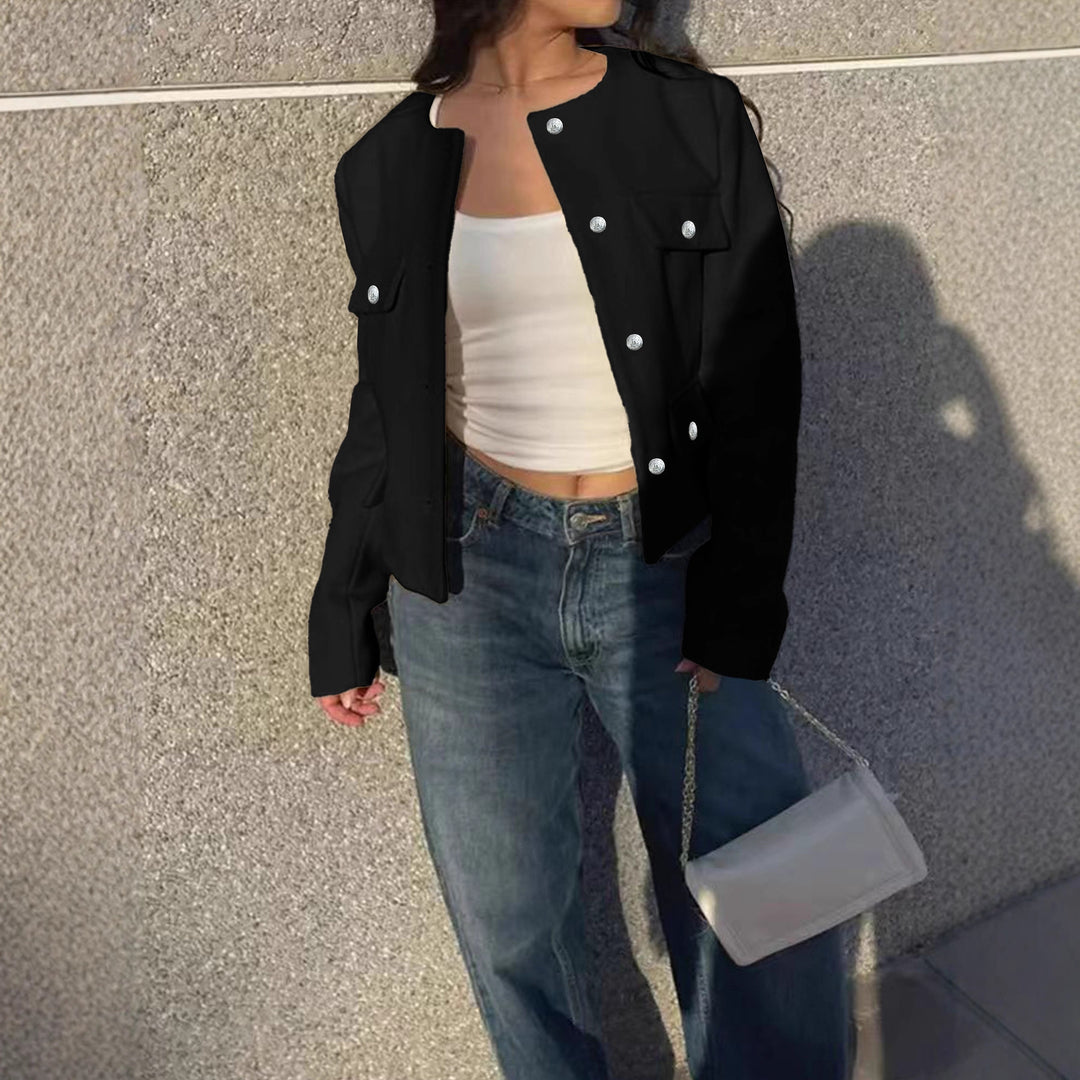 Ladies Stylish and Casual Short Jacket Mune Fashion