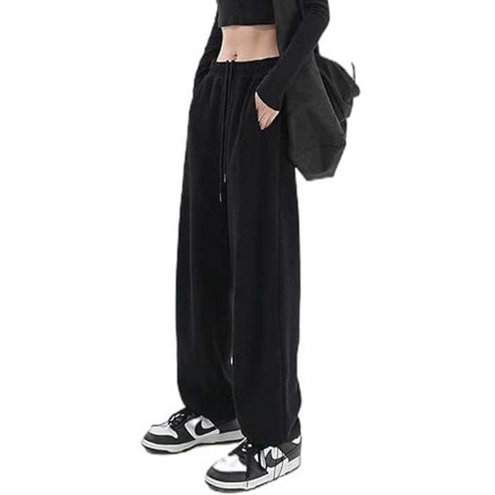 Women's nan locker falling sweatpants with extra wide leg, high waistband and drawstring Mune Fashion