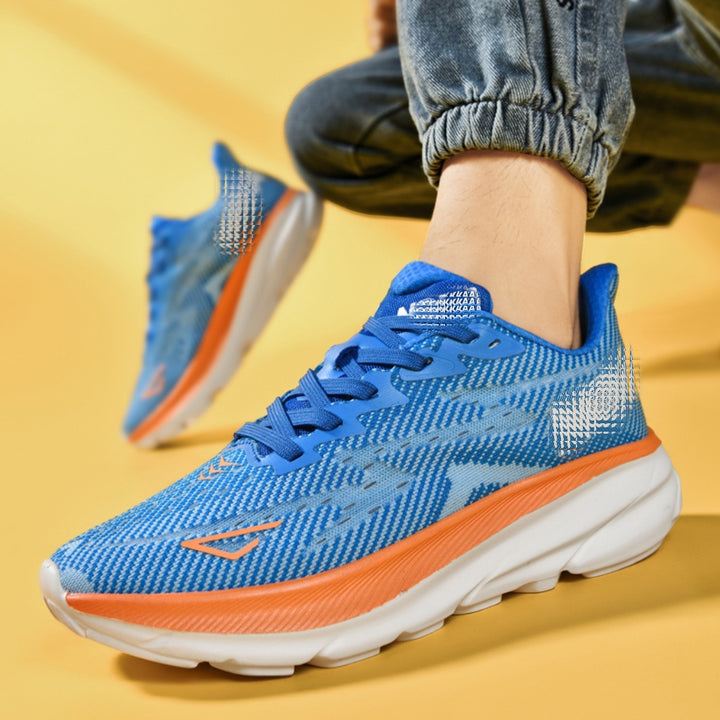 Unisex lightweight street training shoes with woven performance upper and cushioned dual-layer midsole Mune Fashion