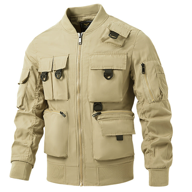Men's Tactical Cargo Bomber Jacket with Modular Pockets Mune Fashion