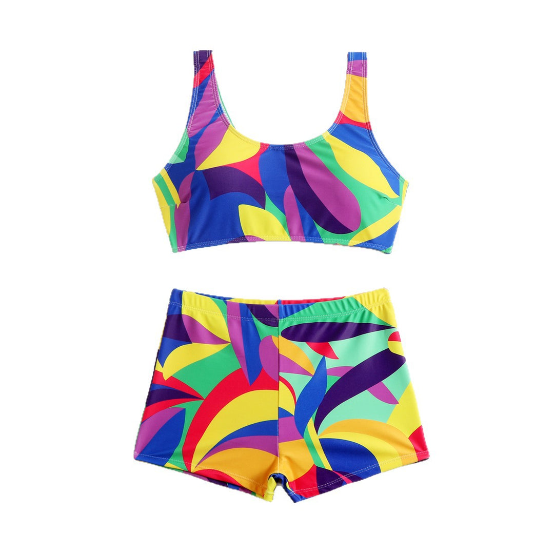 Ladies Sports Bikini Set with Colorful Graphics Mune Fashion