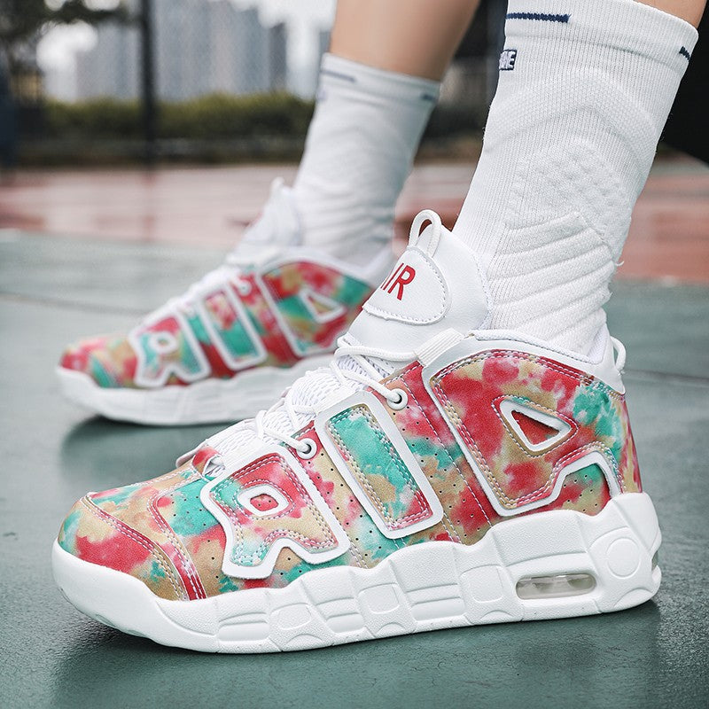 Unisex high-quality streetball sneakers with perforated upper material, reinforced overlays, and cushioned wave midsole Mune Fashion