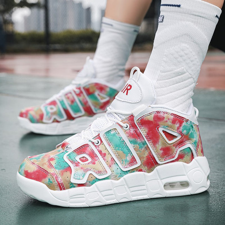 Unisex high-quality streetball sneakers with perforated upper material, reinforced overlays, and cushioned wave midsole Mune Fashion