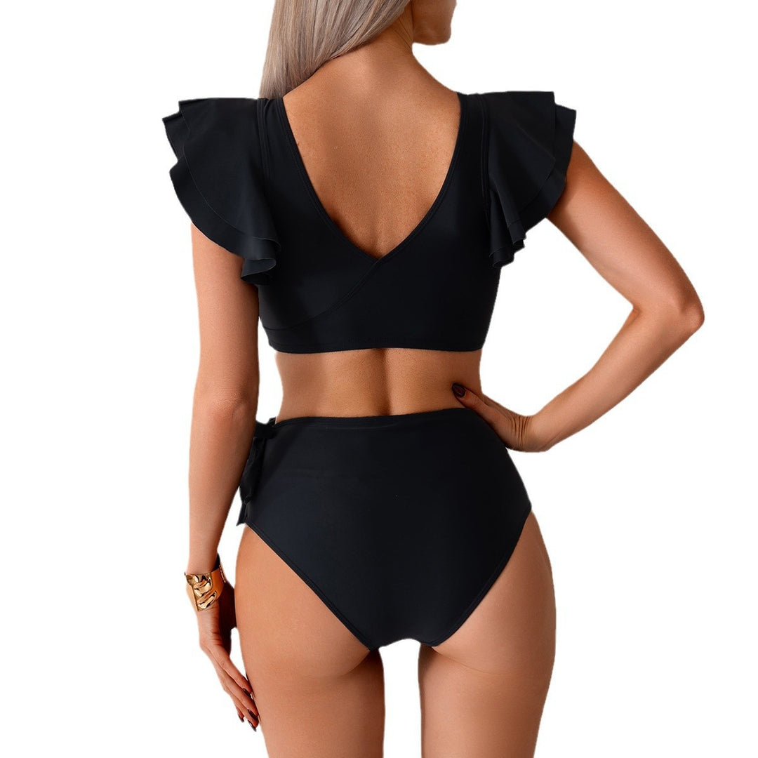 Women's High-Waisted Bikini with Ruffle Details Mune Fashion