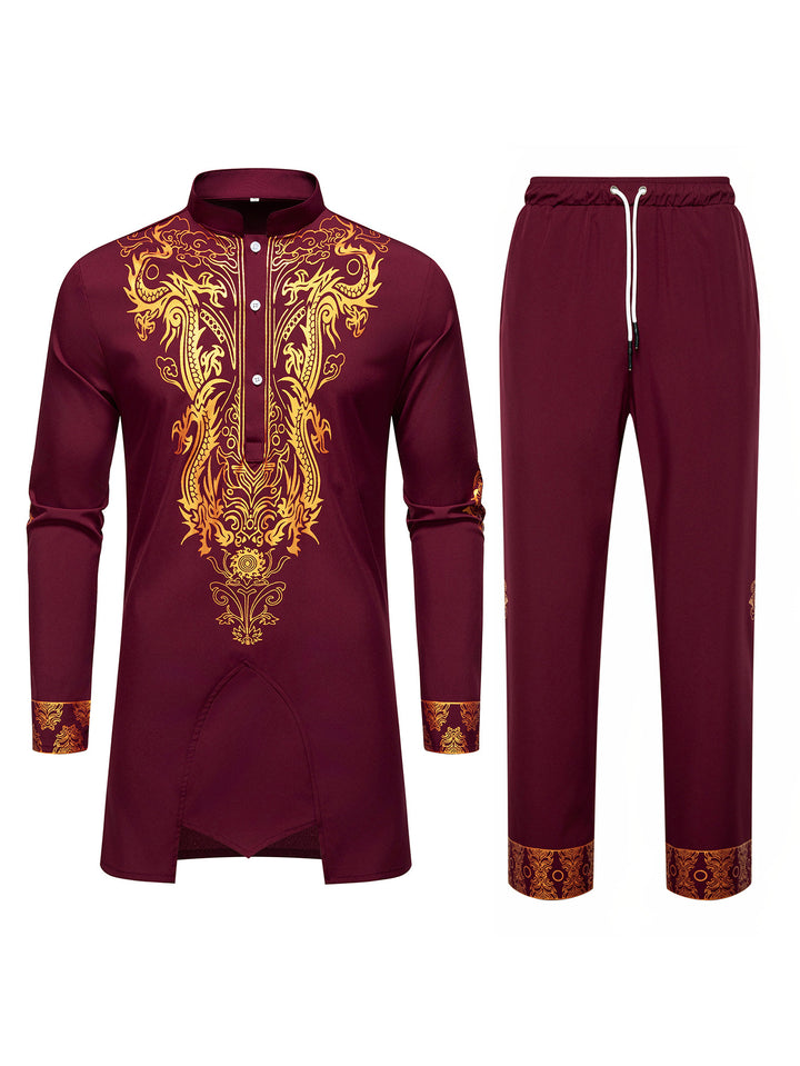 Men's Tunic and Leisure Trousers Set Mune Fashion