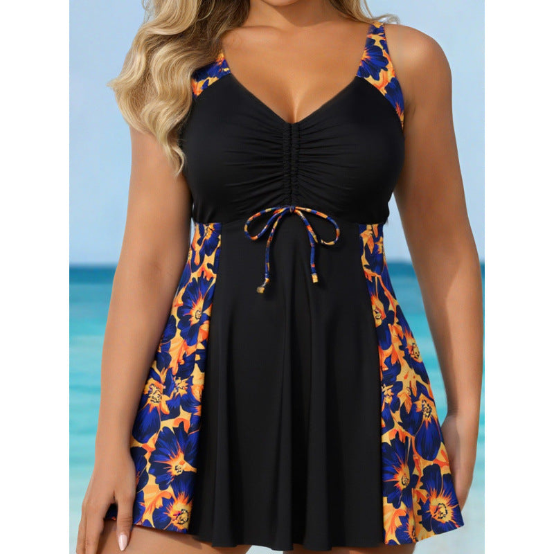 Women's swimsuit with a lovely wrap design and sophisticated animal print details Mune Fashion