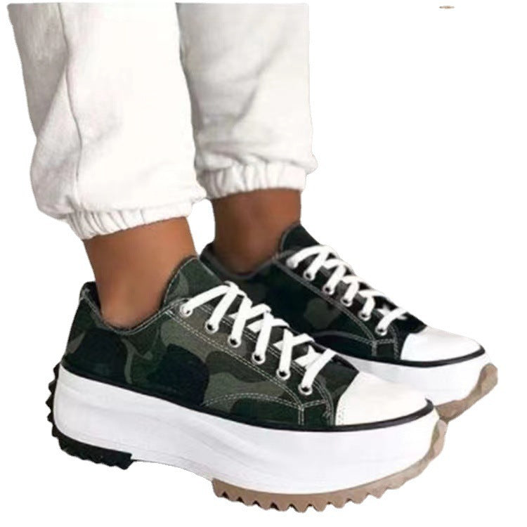 Women nan platform sneaker with serrated profile sole, canvas upper material and reinforced toe cap Mune Fashion