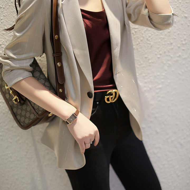 Ladies Elegant Blazer with fine stripes Mune Fashion