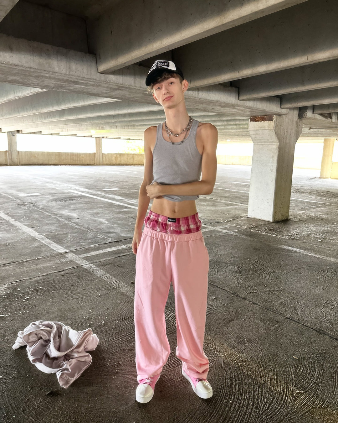 Women's casual jersey lounge pants with elastic waistband and wide leg Mune Fashion