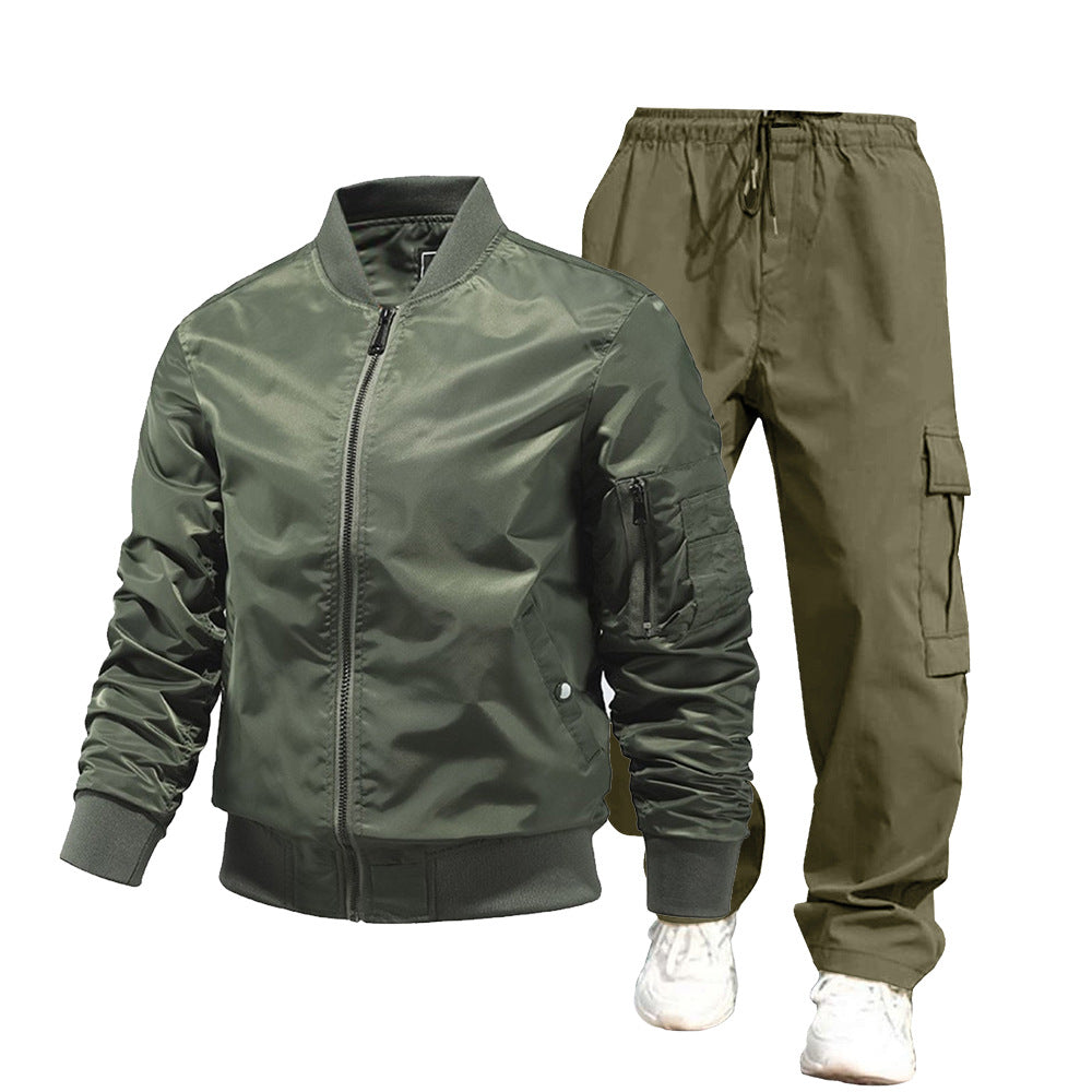 Men's Urban Bomber Jacket and Cargo Pants Set Mune Fashion