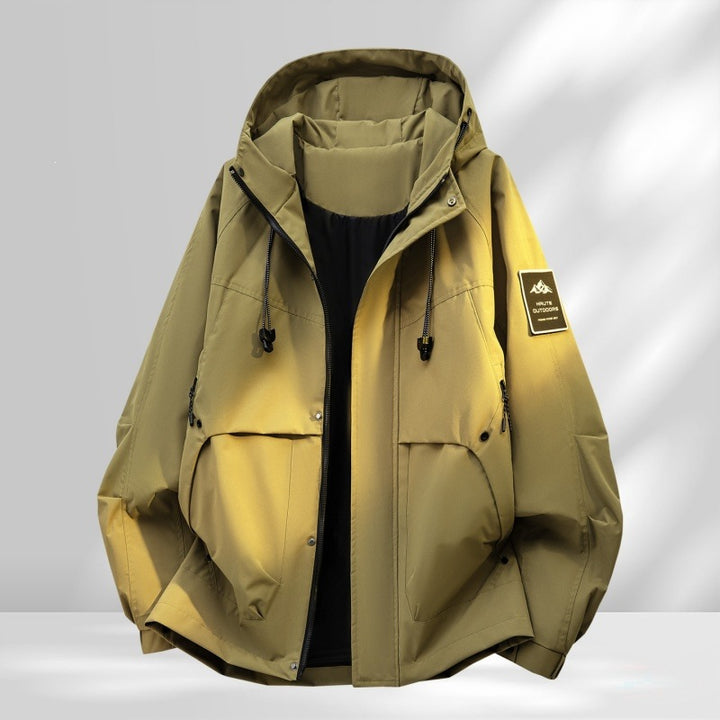 Men's Oversize Utility Outdoor Jacket with Hood, Padded Lining & Multi-Function Pockets Mune Fashion