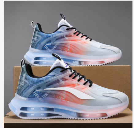 Unisex lightweight air cushion sneakers with transparent gradient upper material and visible air chamber Mune Fashion