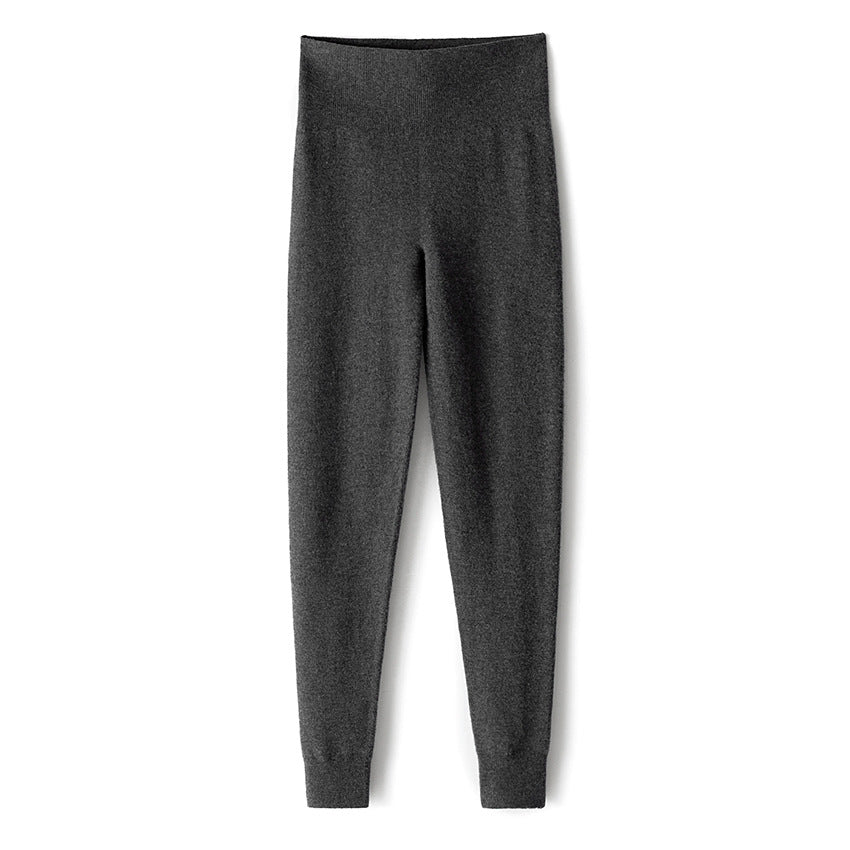 Ladies thermal leggings made of fine knit with high waistband and ribbed cuffs Mune Fashion