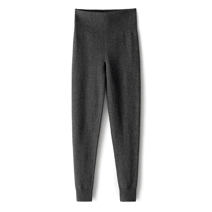 Ladies thermal leggings made of fine knit with high waistband and ribbed cuffs Mune Fashion
