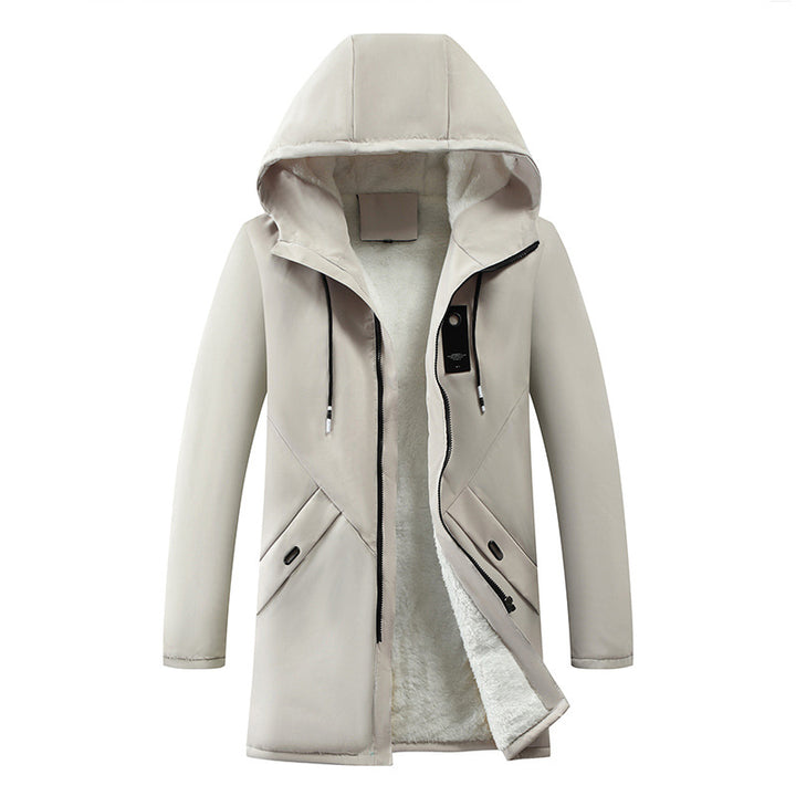 Men's padded hooded coat with teddy lining, concealed zipper, and all-around thermal construction Mune Fashion