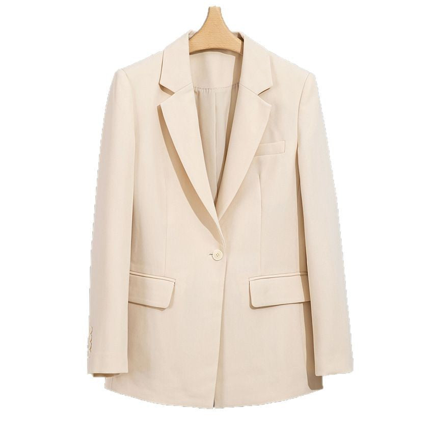 Women's Tailored Midi-Length Business Blazer with Notched Collar and Shaping Darts Mune Fashion