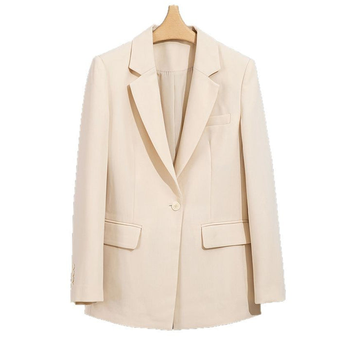 Women's Tailored Midi-Length Business Blazer with Notched Collar and Shaping Darts Mune Fashion