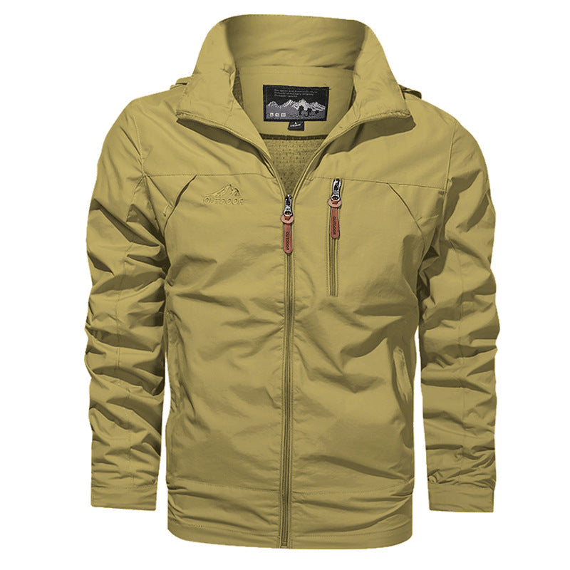 Men's Breathable Trekking Softshell Jacket with Water-Repellent Surface and Chest Zip Mune Fashion
