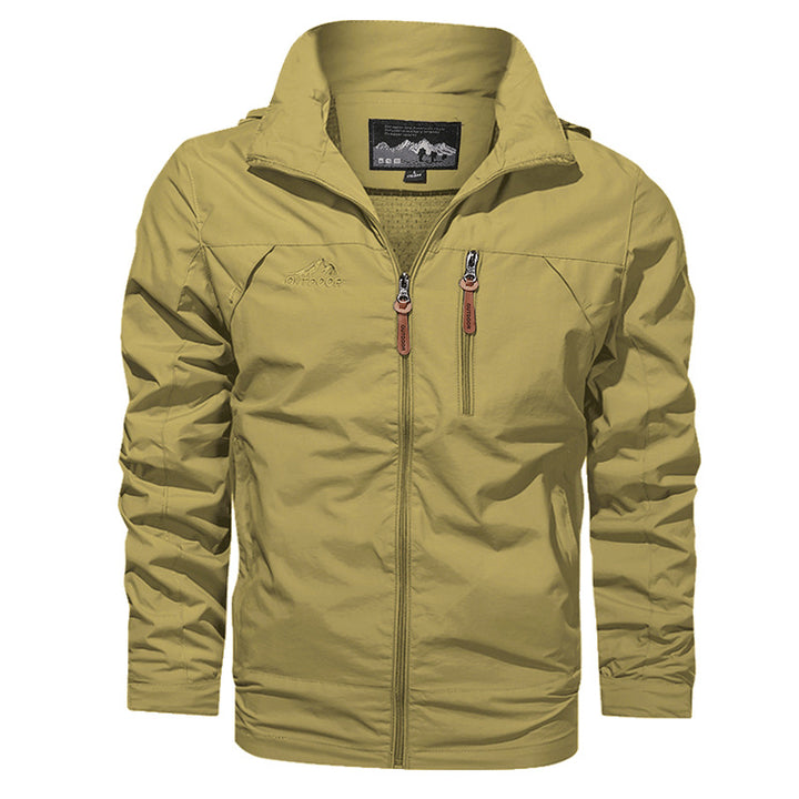 Men's Breathable Trekking Softshell Jacket with Water-Repellent Surface and Chest Zip Mune Fashion