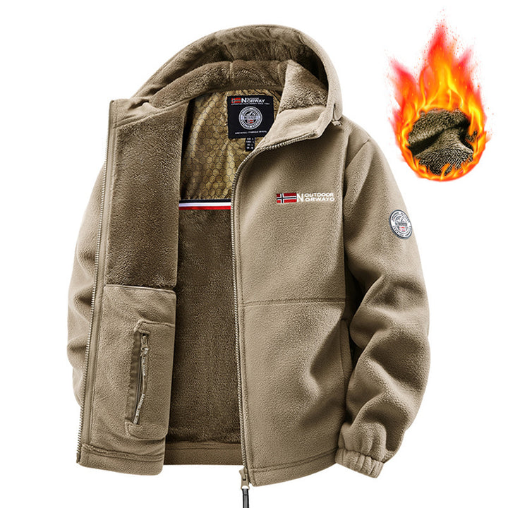Men's Fleece Jacket with Hood Mune Fashion