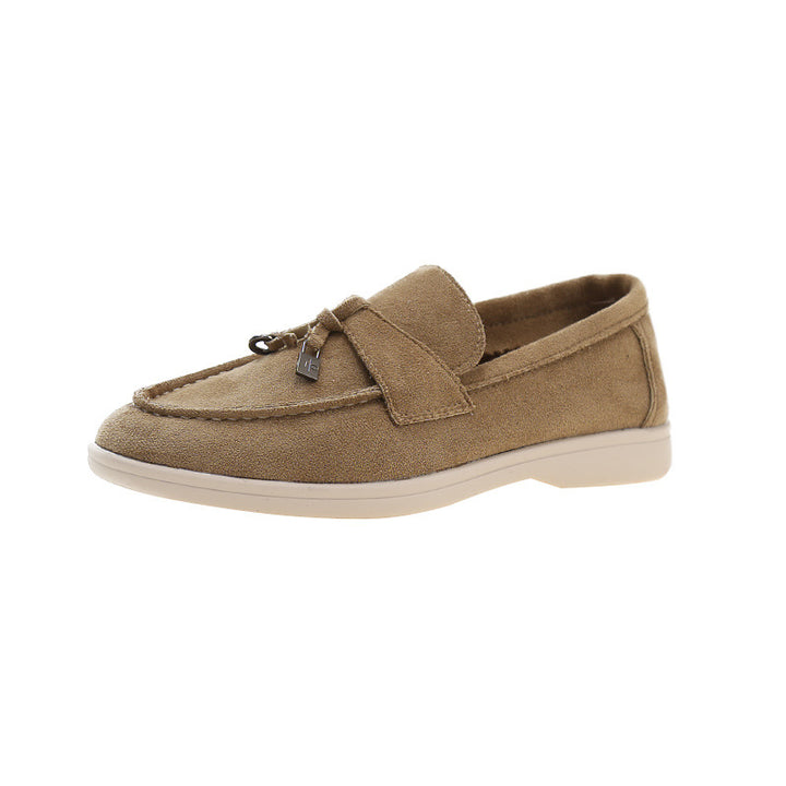 Ladies Elegant Suede Loafers with Tassels and Padded Comfort Insole Mune Fashion