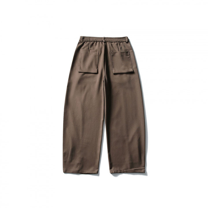Men's loose ankle-length pleated pants with elastic waistband and adjustable hem Mune Fashion