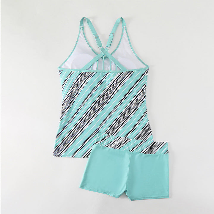 Women's Sporty Tankini and Shorts Set Mune Fashion