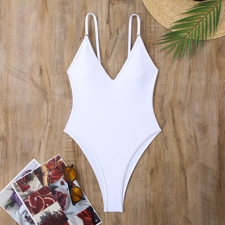 Women High-Cut One-Piece Swimsuit Mune Fashion